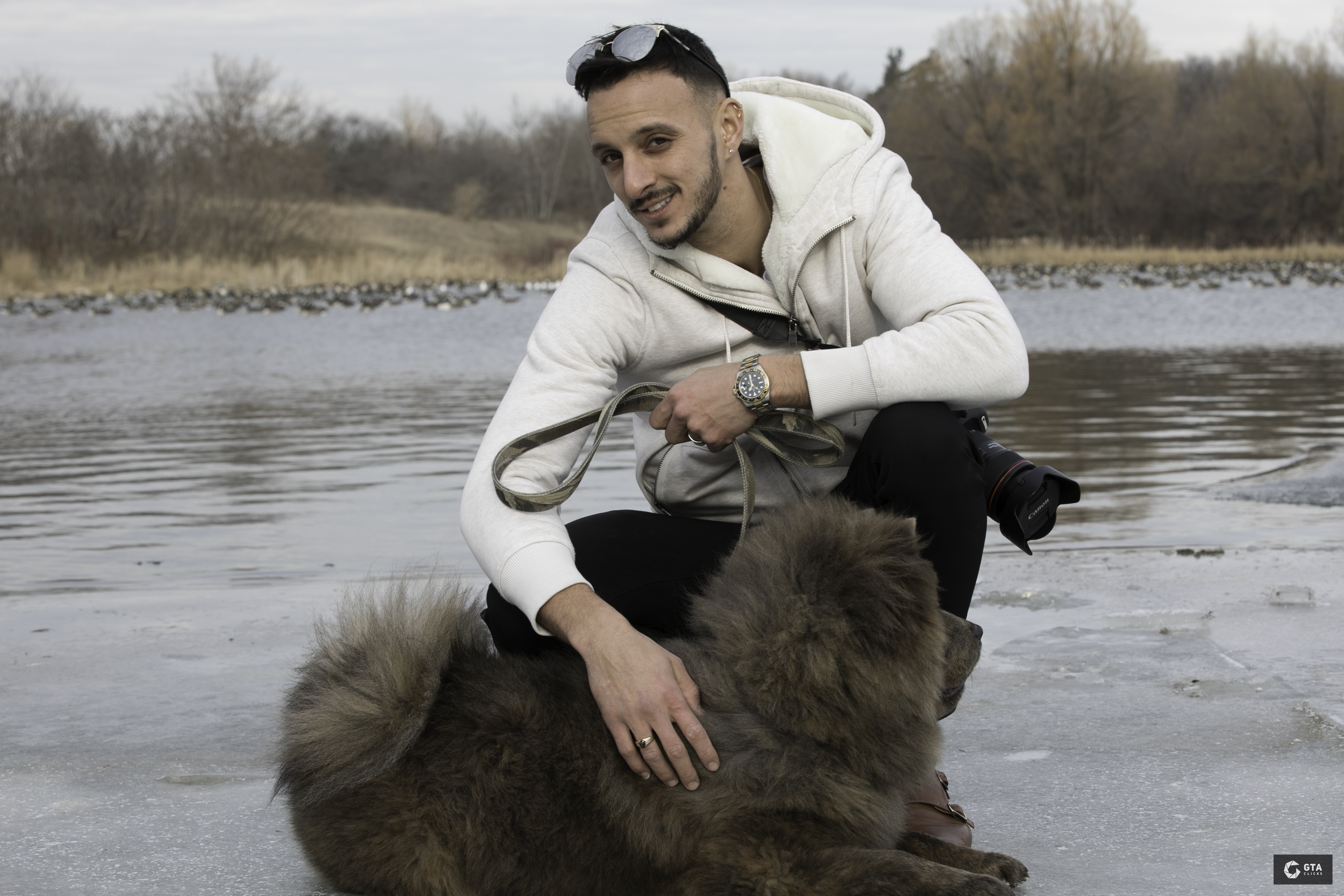 Portrait of dad and son