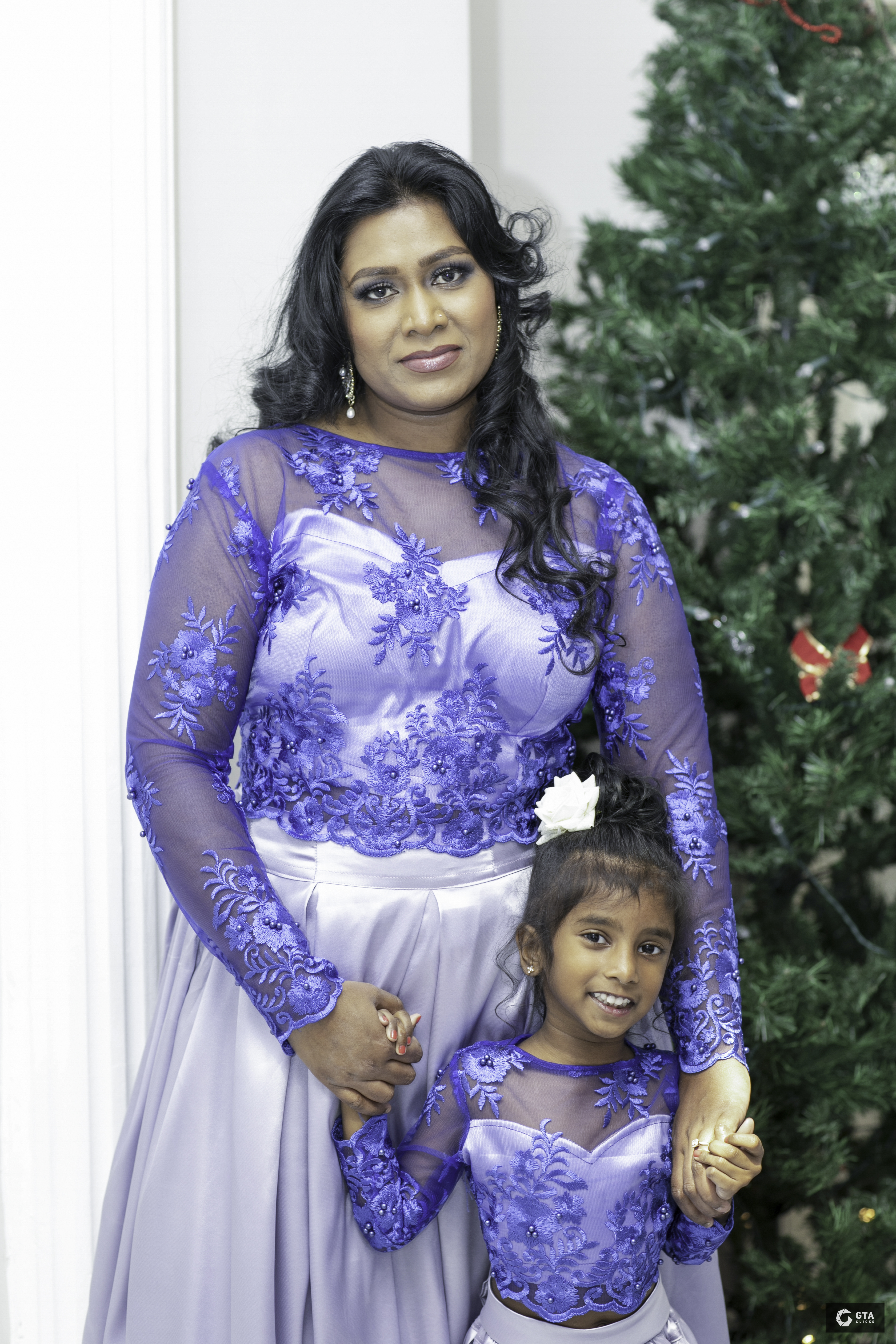 Portrait of mom and daughter